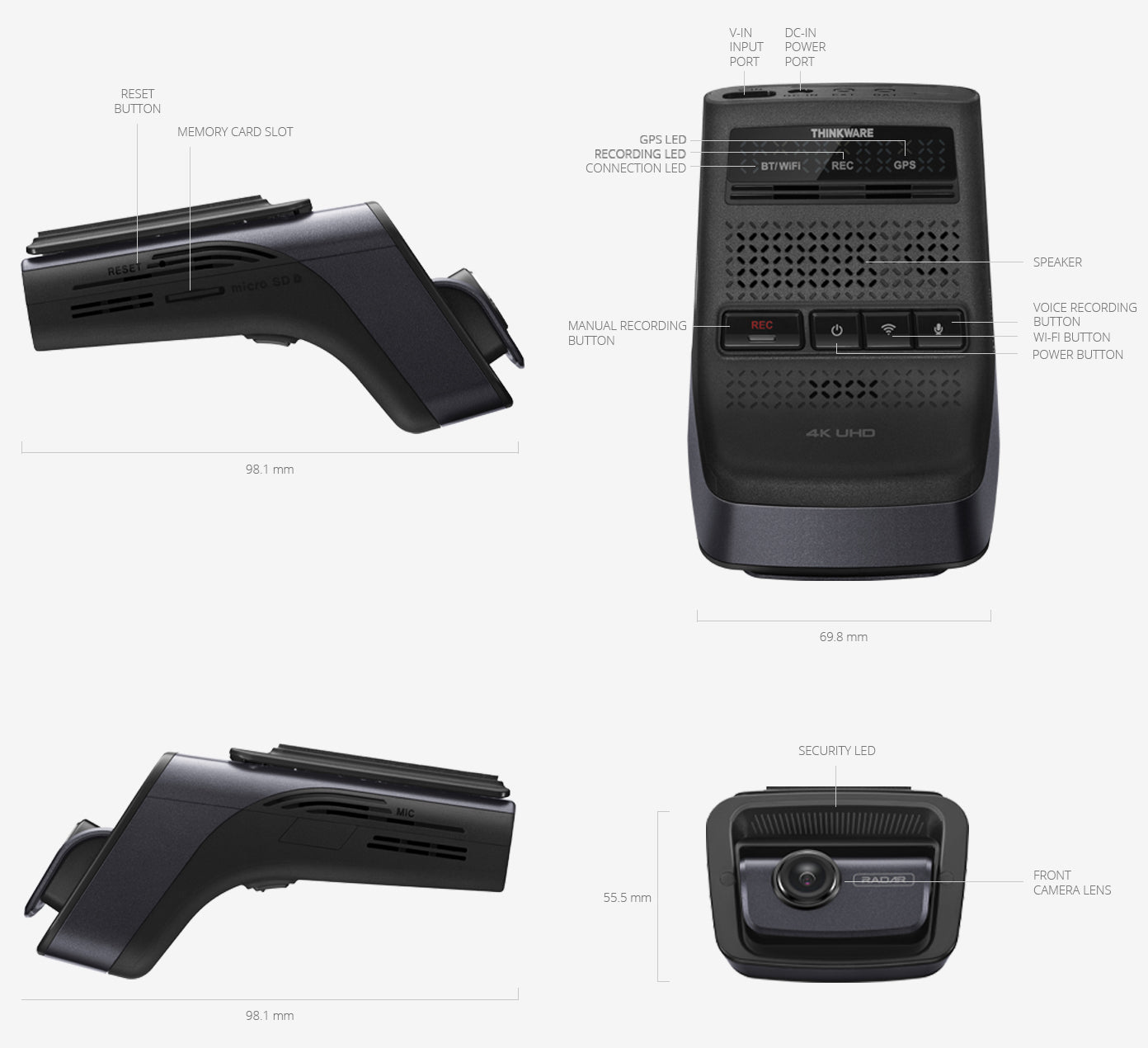 Thinkware U3000 4K UHD+QHD with Built-in Dual Radar
