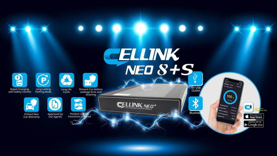 Cellink Neo 8+ High Capacity Battery for Dashcam Parking Mode 2-Year Warranty