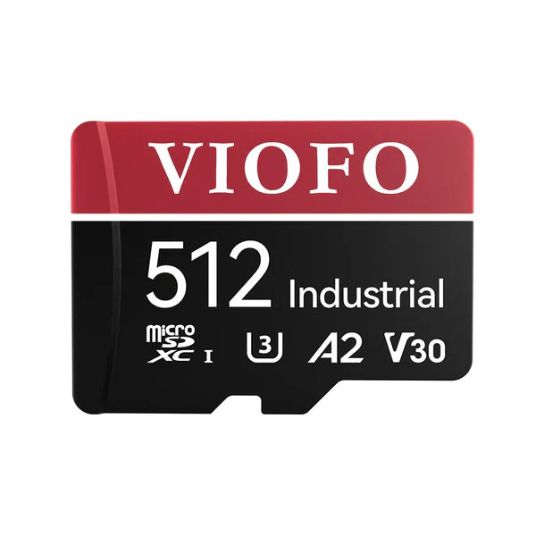 VIOFO 512GB Industrial Grade microSD Card U3 A2 V30 High Speed Memory Card with Adapter Support Ultra HD 4K Video Recording