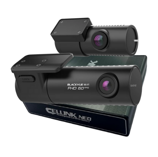 [Installed] BlackVue 590X Plus 32GB Front Rear + Cellink Neo 6 Slim Battery 6000mA Installation Package