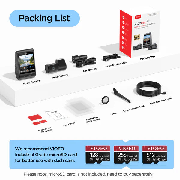 [Installed] Viofo A229 Ultra 2CH 128GB Dual 4K
