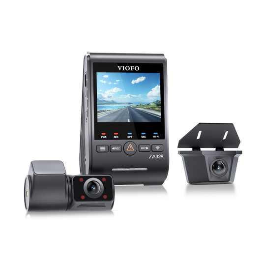 [Installed] Viofo A329SW 3CH HK6 128GB Fisheye Interior Lens 4K+2K+Exterior 2K