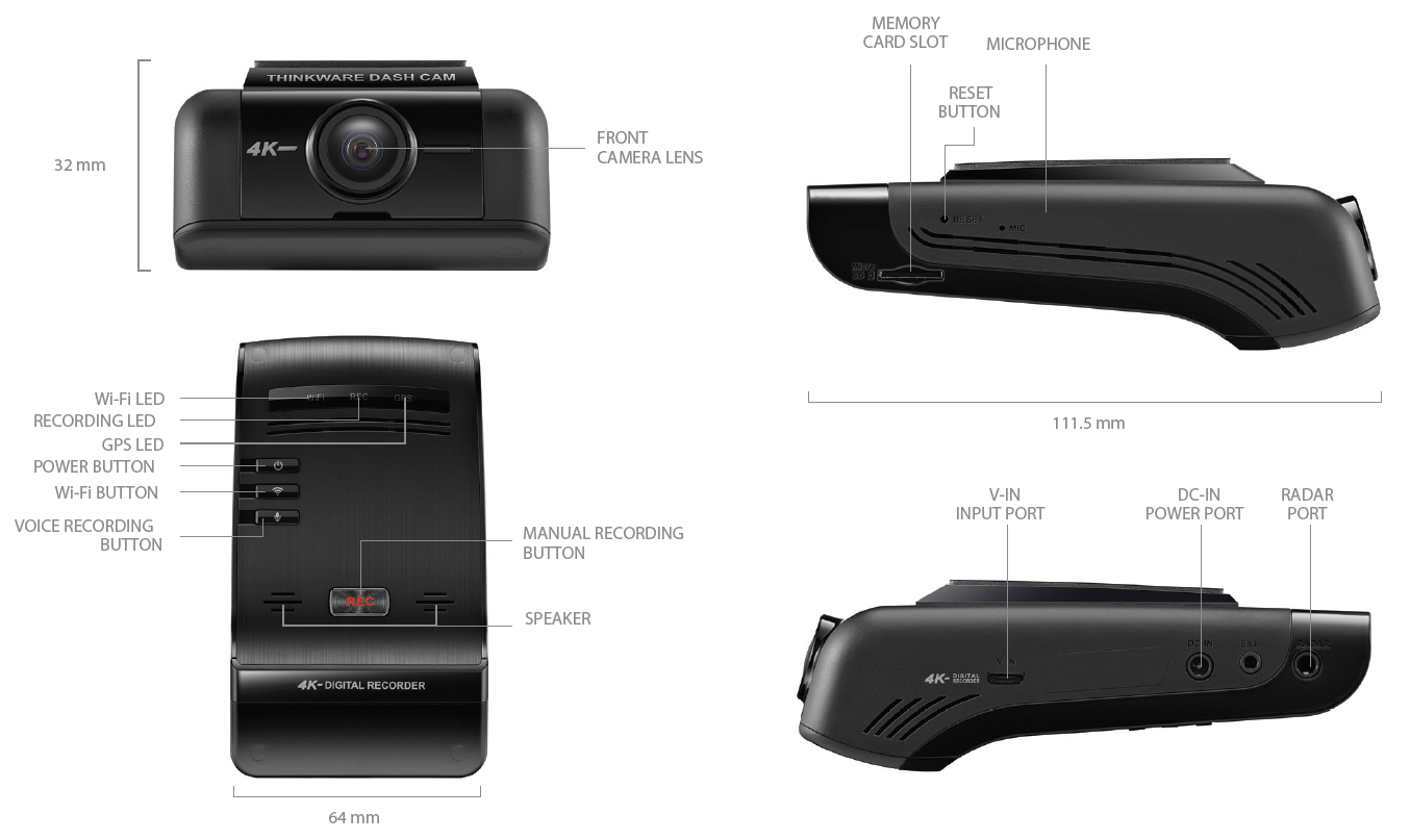[Mega Deal] Thinkware U1000 Plus 4K+FHD 64GB Front Rear Dashcam + i-Volt Mini Battery 4500mA Installation Package (New Version)