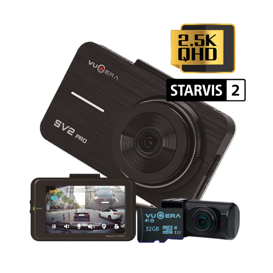 [Installed] Vugera SV2 PRO 2.5K 32GB 2CH Front & Rear Dashcam