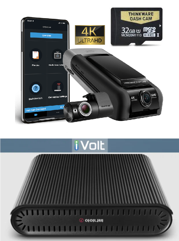 [Mega Deal] Thinkware U1000 4K 32GB Front Rear Dashcam + i-Volt Mini Battery 4500mA Installation Package