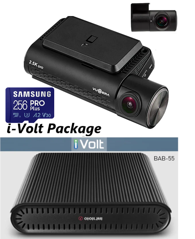 [Mega Deal] Vugera QX8 Plus 2.5K 256GB Front Rear Dashcam + i-Volt Mini Battery 4500mA Installation Package