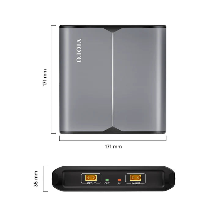 VIOFO EP100 Expansion Battery for BP100 Battery Pack, Easy to Expand Capacity for Much Longer Parking Recording