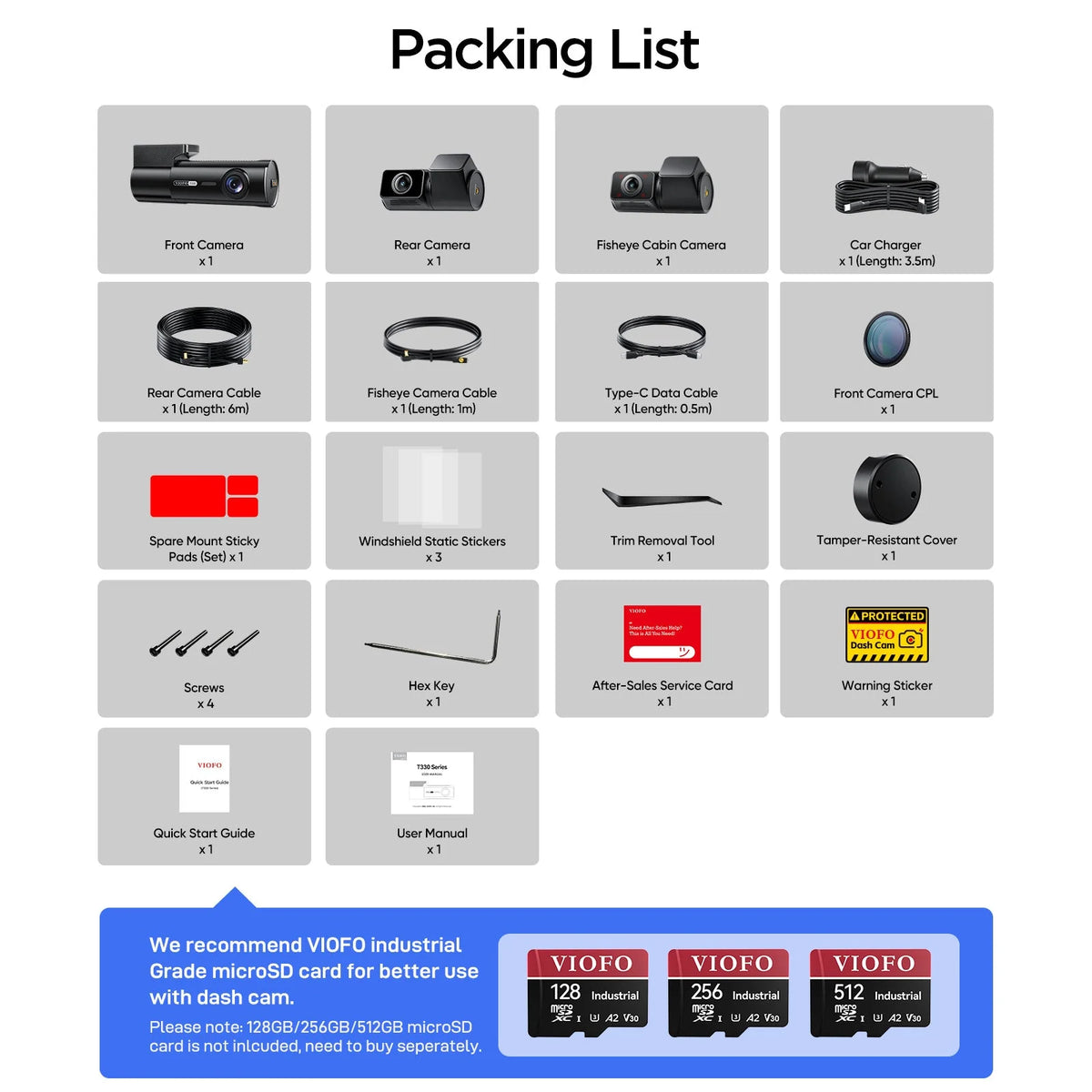 [Installed] Viofo T330 3CH 4K Front, 2K Rear & 2K Fisheye Interior Cabin 512GB